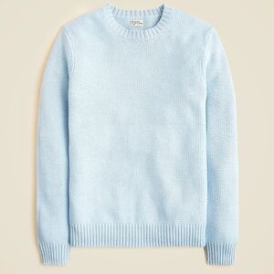 NWT J.Crew Textured Cotton Crewneck Sweater - Light Blue - Large